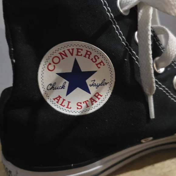 Unisex Chuck Taylor Converse All Star Black High-Top Sneakers - Picture 11 of 11